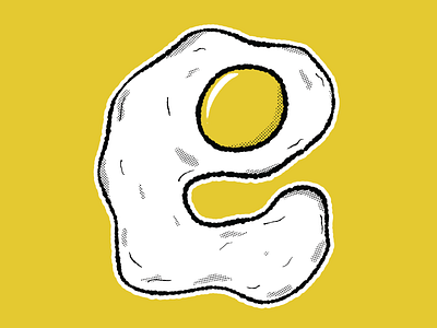 E is for Egg 36 days of type e egg halftone hand lettering illustration procreate