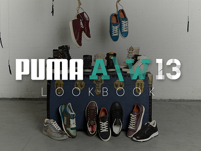 Puma A/W13 Lookbook indesign interactive layout logo pdf photography