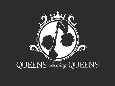 "Queens Elevating Queens" logo design branding crown desing logo queen social vector woman