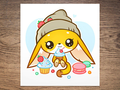 Kawaii fennec illustration