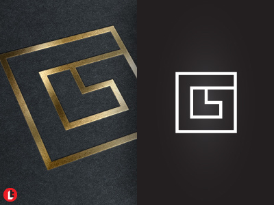 L+G g logo geometrical l logo logotype luxury monogram squere