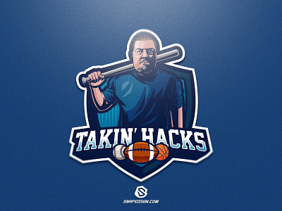 Takin' Hacks branding design esport gaming identity illustration logo logotype mascot sport vector