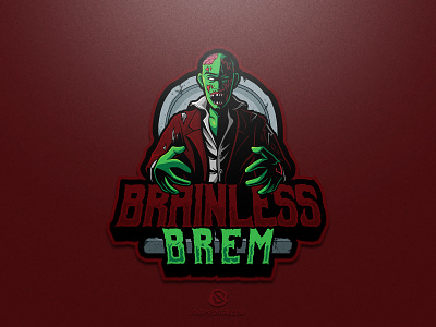 Brainless Brem design esport gaming identity illustration logo logotype mascot sport