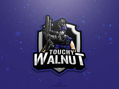 Touchy Walnut design esport gaming identity illustration logo logotype mascot sport