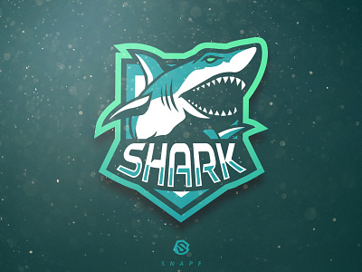 Shark esport gaming identity logo logotype mascot