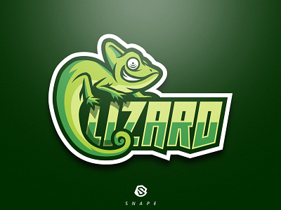 Lizard esport gaming identity logo logotype mascot