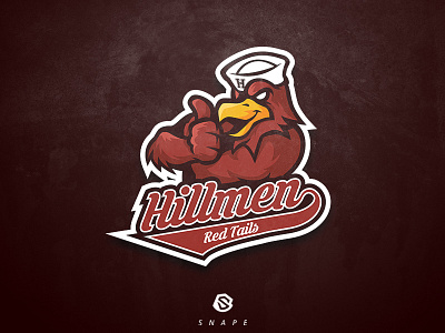 Hillmen Red Tails identity logo logotype mascot sport