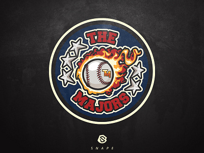 The Majors identity logo logotype mascot sport