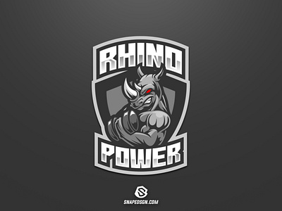Rhino Power branding esport esports gaming identity illustration logo logotype mascot sport