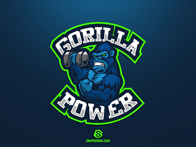 Gorilla Power branding design esport gaming identity illustration logo logotype mascot sport