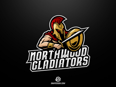 Northwood Gladiators branding design esport gaming identity illustration logo mascot sport twitch