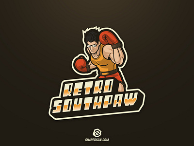 Retro Southpaw branding design esport gaming identity illustration logo mascot sport twitch
