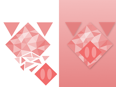 Polygonal Sakura Pig graphic