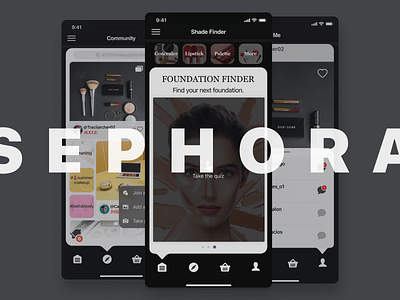 Sephora Shade Finder app design ui
