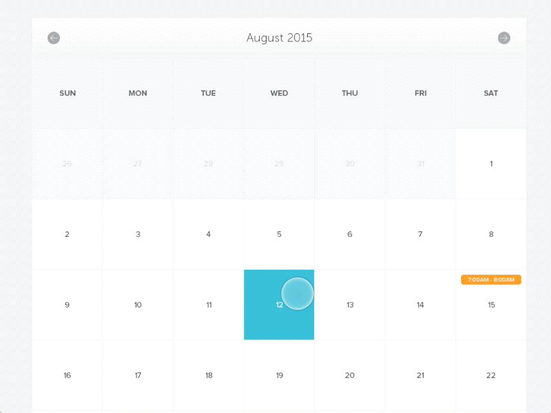 With Calendar Schedule Meeting in one click admin calendar clientside flat icon software ui ux webapp
