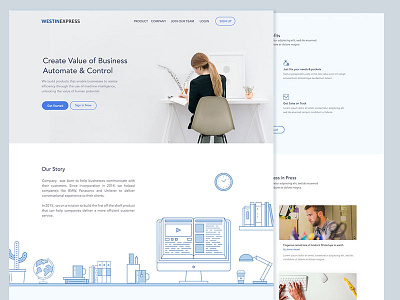 About Us Page about us clean homepage illustration landing minimal ui ux website