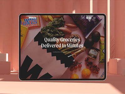 Weezy - Landing Page UI animation design food delivery supermarket ui design uiux ux vivid motion web design