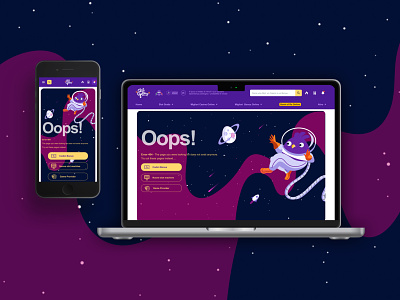 Outworldly 404 Page Not Found 💫 branding casino design graphic graphic design illustration logo ui ux vector