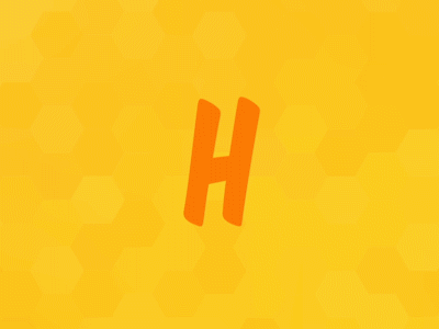 Honey - letters morphing animation bees eco honey letters morphing motion orange pattern typography yellow
