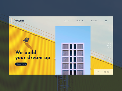 Construction Company website concept construction design desktop ui web