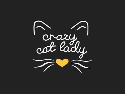 CRAZY CAT LADY | PRINT abstract cat cat lady crazy cat lady creative design fashion icon illustration photoshop print typography vector web