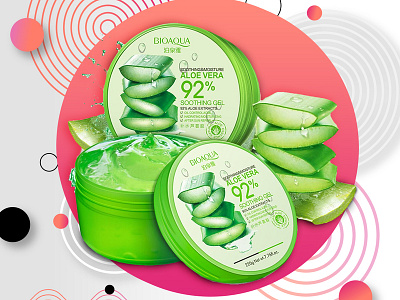 Natural Republic Aloe Vera Gel abstract creative design fashion illustration photoshop vector