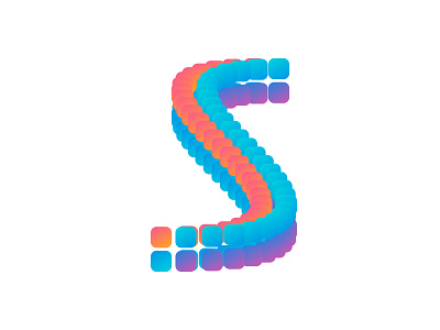 S Shape Blended abstract blended design fashion icon illustration logo s shape vector