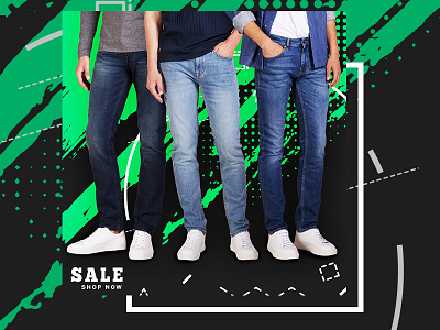 Jeans Banner abstract app branding creative design fashion flat icon illustration logo photoshop typography vector web website