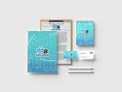 SHAHI BAZAR | Stationary Design abstract branding creative design diary envlope fashion flat gradient design icon illustration letterhead logo photoshop stationary type typography vector visiting card web