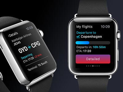 Flight tracking watch app