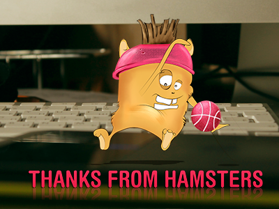 Thanks from hamsters, Blessedlive!