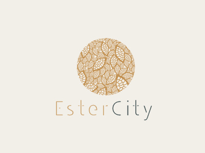 Esther City: logo ver. 1 baby cosmetics e commerce germany leaves logo shop skincare