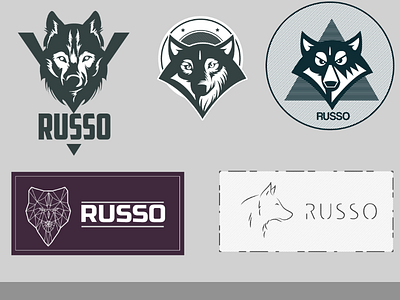 Russo animal logo russia sochi wolf