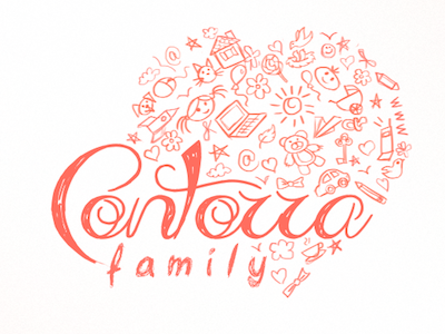 Contorra Family new logo, ver. 1 contorra family heart logo rebranding russia sochi