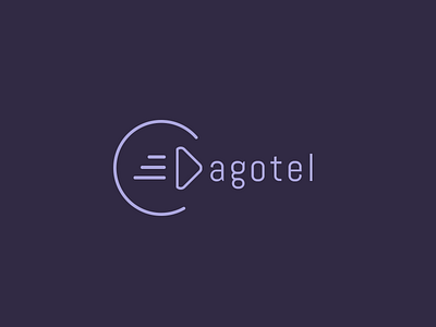 Dagotel Logo #2 button internet logo motion lines play provider russia sochi