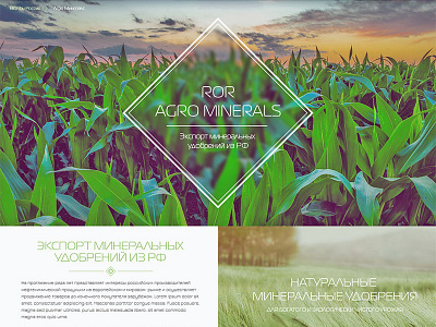ROR Agro Minerals agriculture branch export fertilizers mineral russia shipping