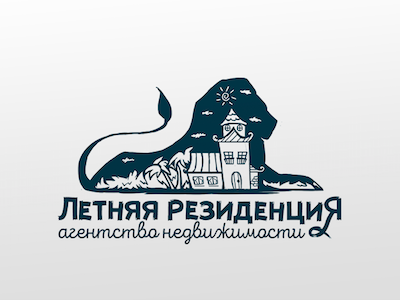 Summer Residence (realty agency logo), ver. 1 agency lion logo realty russia silhouette sochi