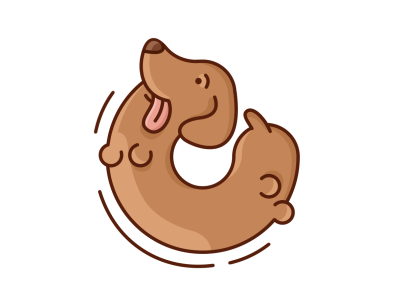 Happy Dachshund dachshund dog drawing fun happy lineart sketch