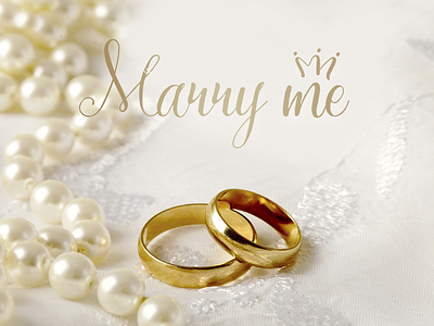 Marry Me crown logo marriage mockup rings wedding