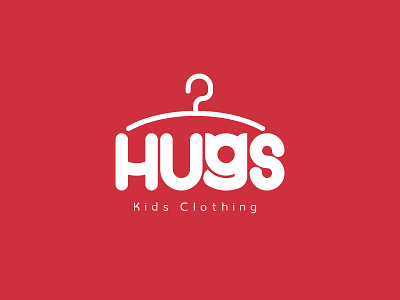 Hugs: Kids Clothing brand brand identity branding design illustrator logo logotype typogaphy vector