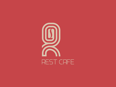 Rest Café branding design illustrator logo logotype typogaphy vector