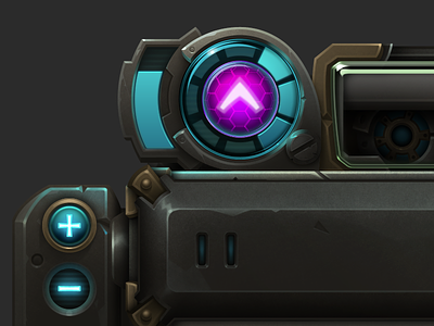 Movement Resource action bar futuristic game ui heavy framing hex pattern mechanical mmo photoshop radial progress space wildstar