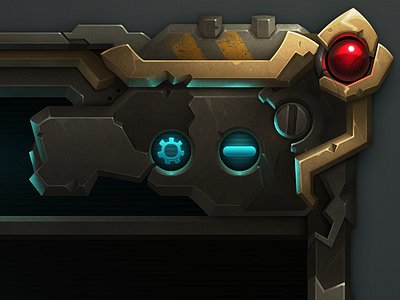 Patcher [GIF] close button futuristic game ui mechanical mmo patcher settings icon space tech wildstar