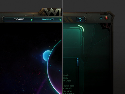 Wildstar Launcher Concept futuristic game ui launcher mmo photoshop planet space tech wildstar