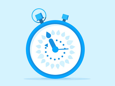Stop Watch Exploration blue illustration time watch