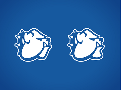 "A Tale of Two Chins" bulldog english bulldog logo mascot sports work in progress