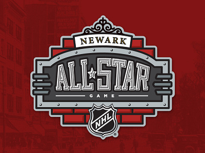 Tweaked Newark ASG Logo Concept all star game branding brick city hockey new jersey new jersey devils newark newark new jersey nhl sports sports branding sports business