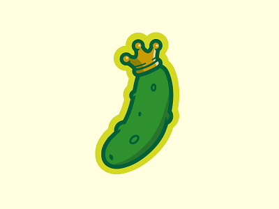 Pickle King crown dill pickle food illustration king pickle royal
