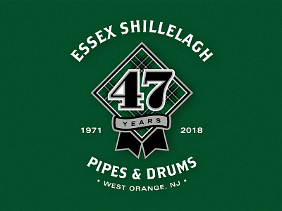 Final Anniversary Mark anniversary bagpipe ireland kilt logo new jersey pipe band pipes and drums plaid scotland