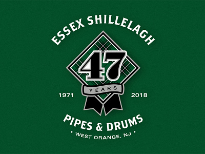 Final Anniversary Mark anniversary bagpipe ireland kilt logo new jersey pipe band pipes and drums plaid scotland